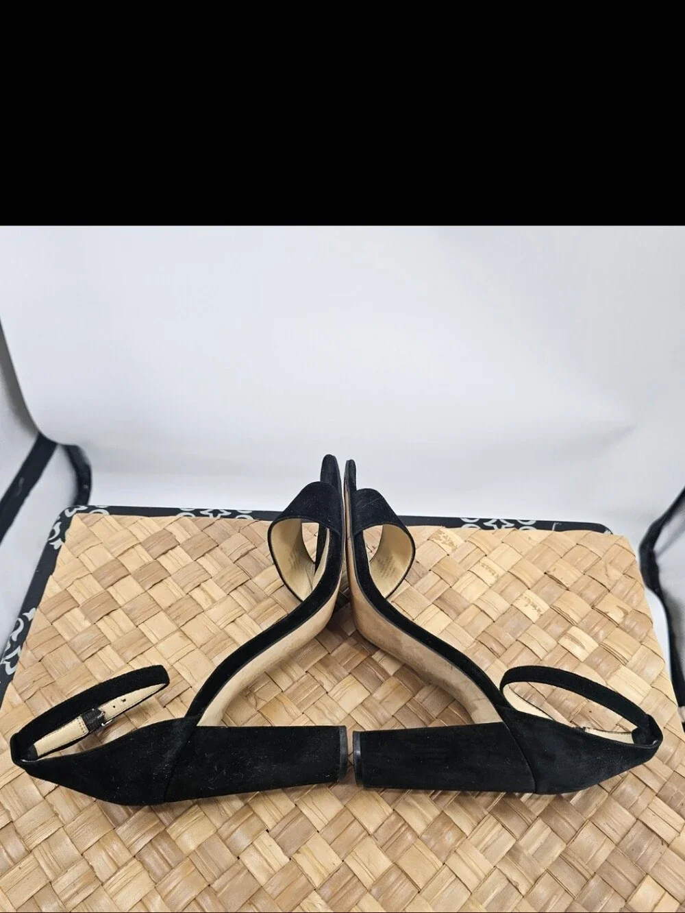 Ivanka Trump Emalyn Black Heel Ankle-Strap Dress Sandal Size 9.5